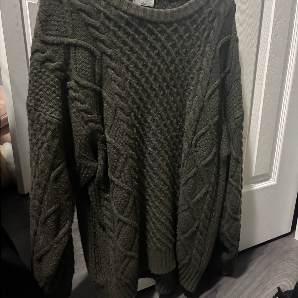 Aritzia Sunday Best Forest Green Knit Sweater